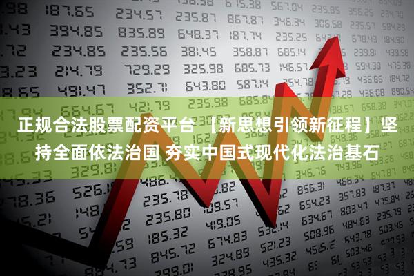 正规合法股票配资平台 【新思想引领新征程】坚持全面依法治国 夯实中国式现代化法治基石